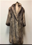 Luxury Crystal Fox Fur Coat Jacket Vintage Fashion